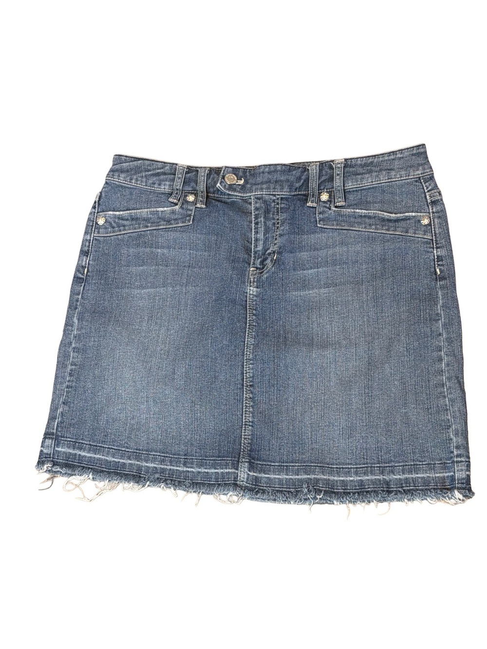 White House Black Market Denim  Skirt in Blue. Size 10